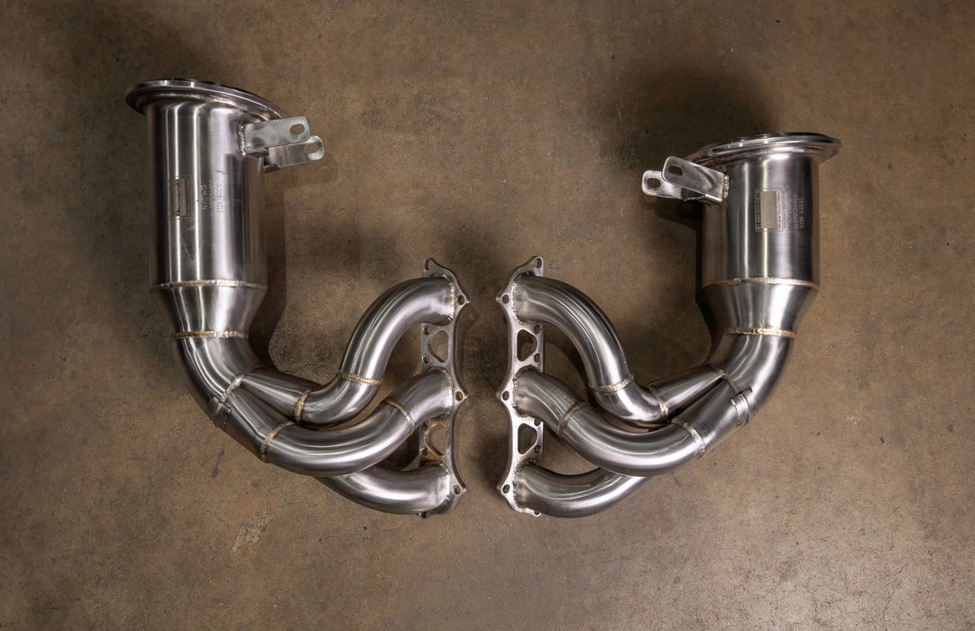 400 Cell Catted Down Pipes For Porsche 992 GT3 / GT3 RS - Valvetronic Designs