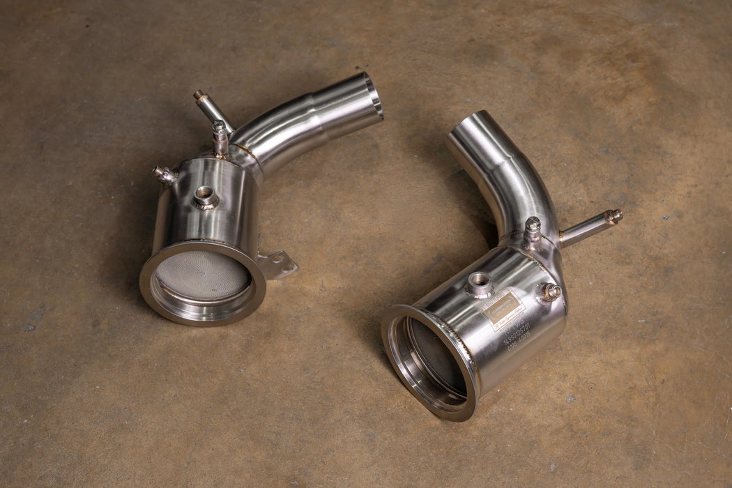 400 Cell Catted Down Pipes For Porsche 992 Turbo / Turbo S - Valvetronic Designs