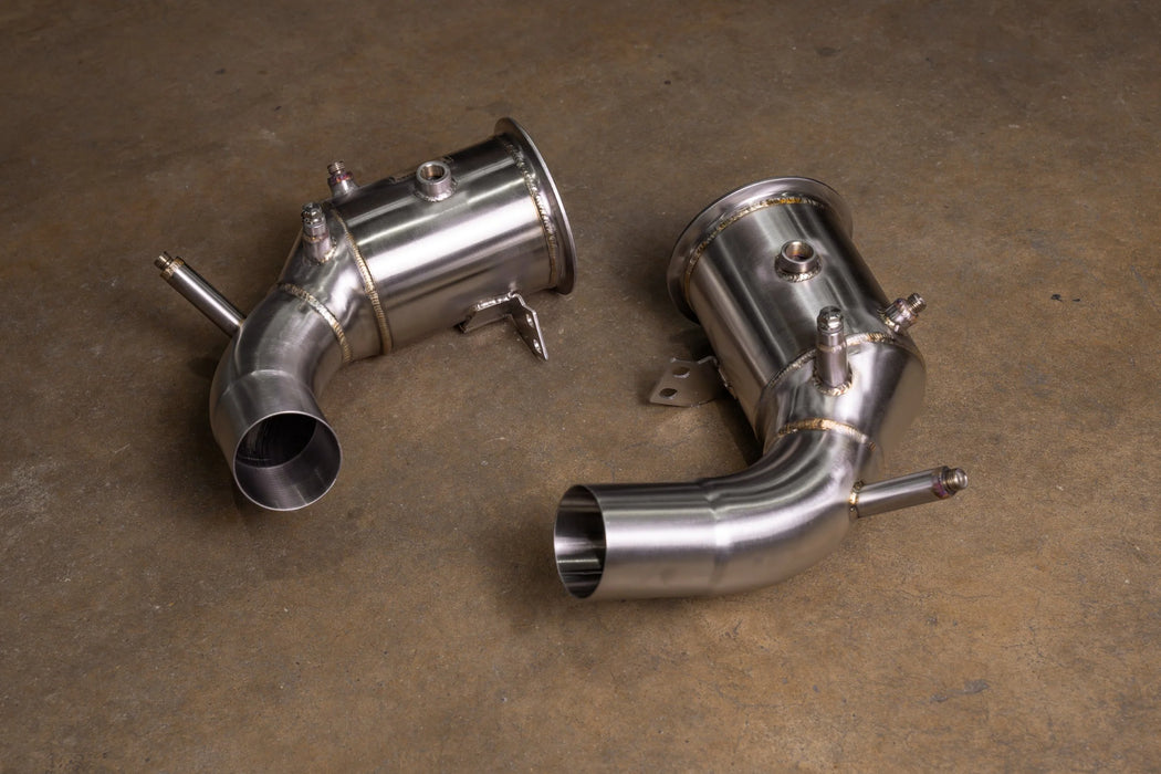 400 Cell Catted Down Pipes For Porsche 992 Turbo / Turbo S - Valvetronic Designs