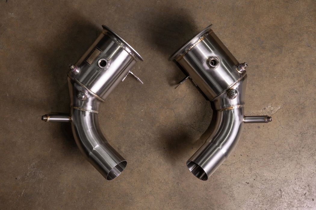 400 Cell Catted Down Pipes For Porsche 992 Turbo / Turbo S - Valvetronic Designs