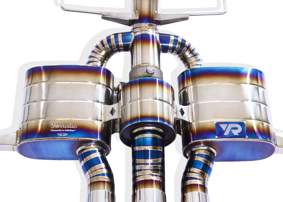 Yonristic Honda FK8 Type R valved exhaust - titanium build detail 1