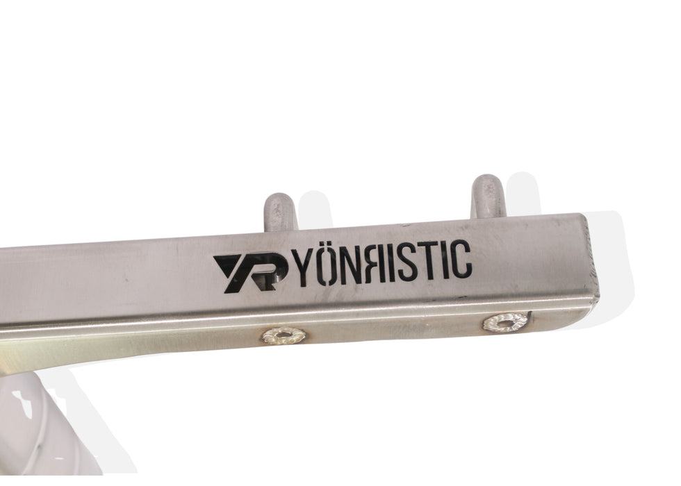 Yonristic Honda FK8 Type R valved exhaust - stainless steel build detail 4