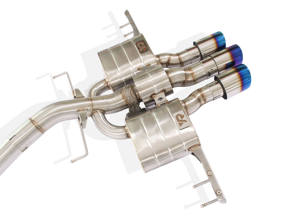 Yonristic Honda FK8 Type R valved exhaust - stainless steel build detail 3