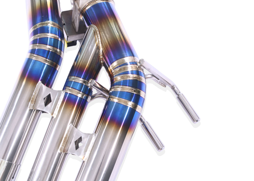 Yonristic Mercedes G63 / G550 valved exhaust - titanium build detail 9