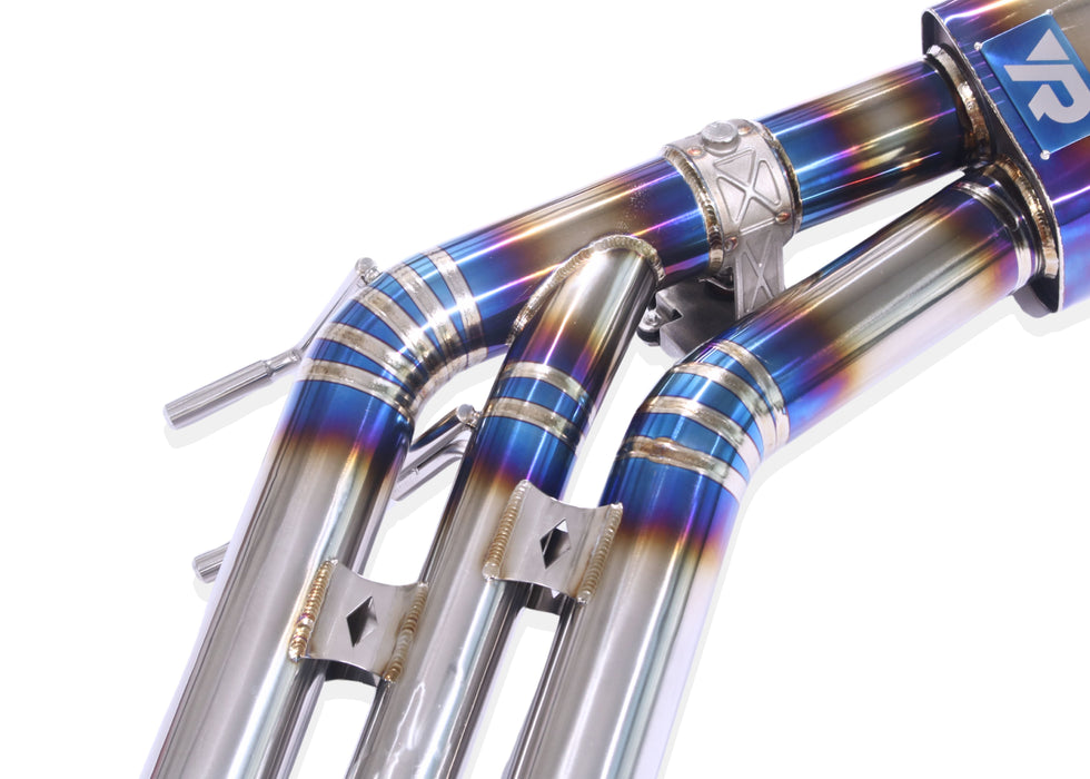 Yonristic Mercedes G63 / G550 valved exhaust - titanium build detail 2