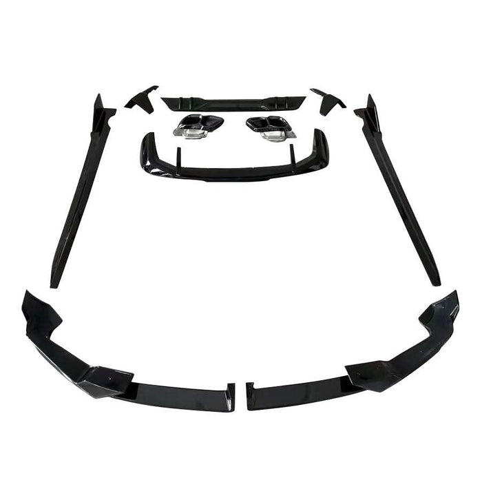 Gloss Black Body Kit 1 Splitter Diffuser Side Skirts Spoiler for BMW G05 LCI X5 23-Present