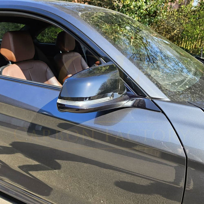 M4 Style Gloss Black Replacement Mirror Covers for BMW 1 2 3 4 Series