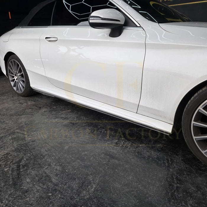 A Style Gloss Black Side Skirts for Mercedes Benz W205 C Class & C63 15-21