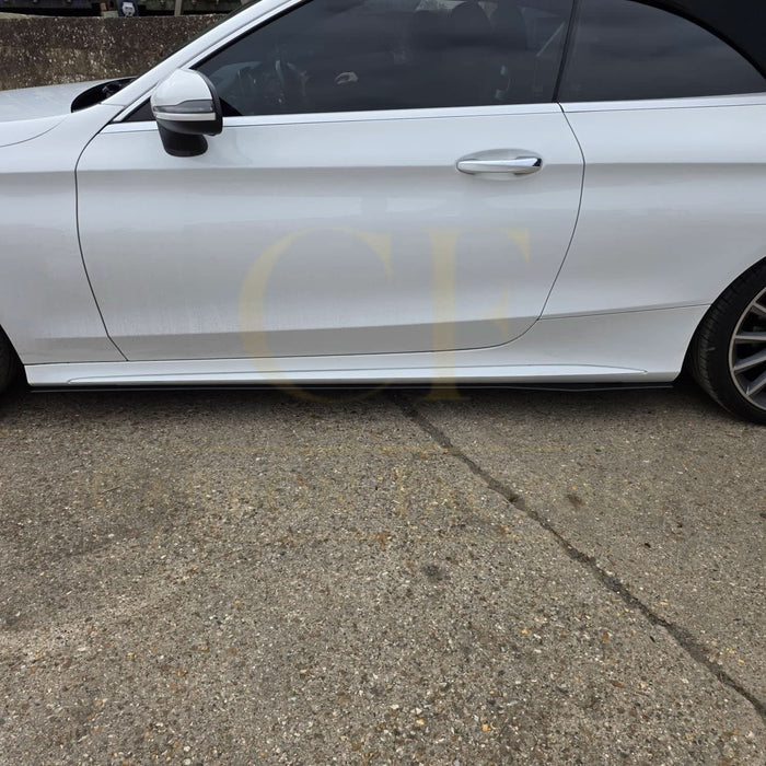 A Style Gloss Black Side Skirts for Mercedes Benz W205 C Class & C63 15-21