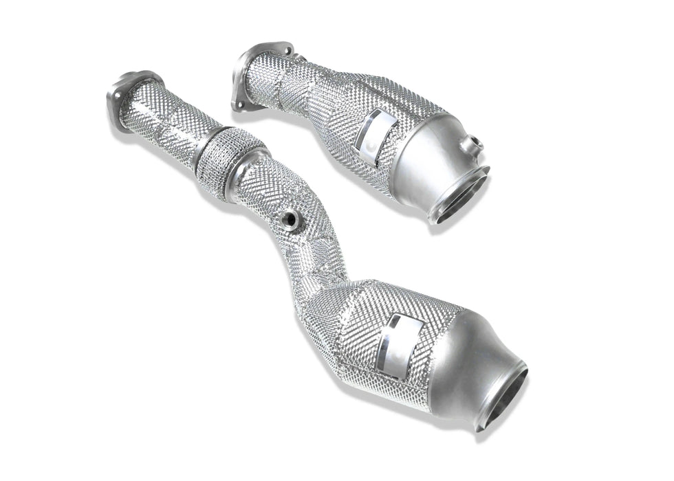 BMW S58 high-flow catted downpipes - 200 cell and 400 cell options