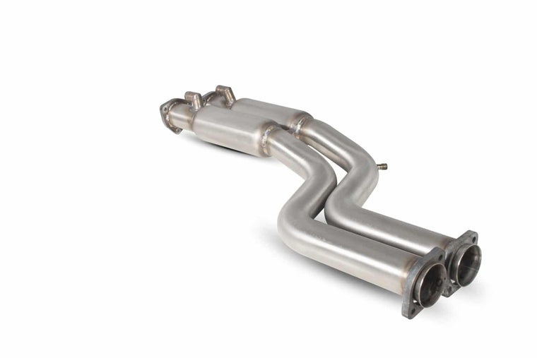 BMW E46 M3 Catalyst Replacement Pipes - Scorpion Red Power
