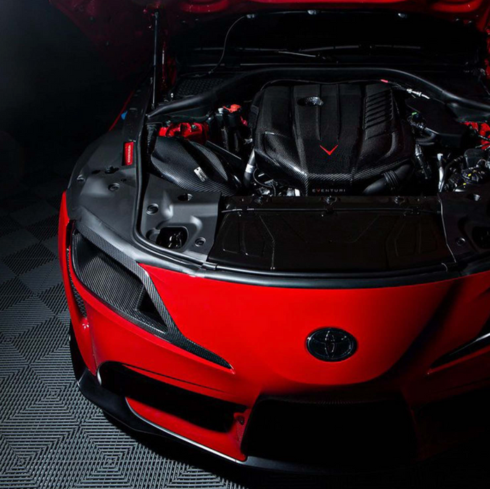 EVENTURI TOYOTA SUPRA HEADLAMP RACE INTAKE DUCT IN BLACK CARBON FIBRE (A90)