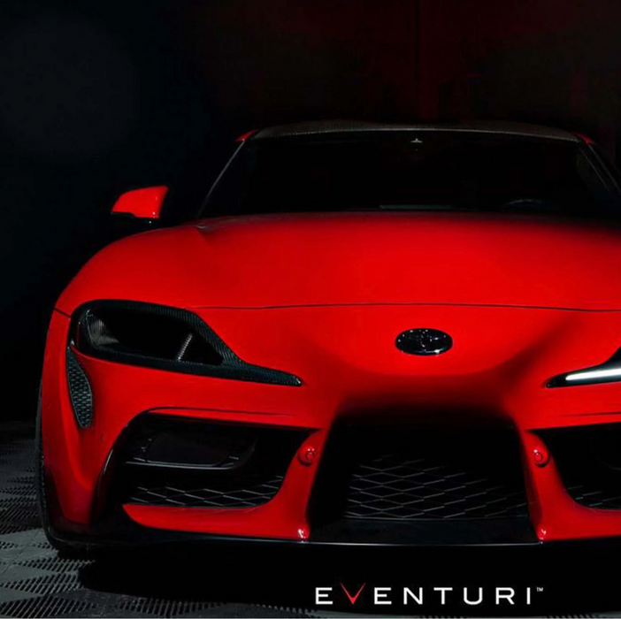 EVENTURI TOYOTA SUPRA HEADLAMP RACE INTAKE DUCT IN BLACK CARBON FIBRE (A90)