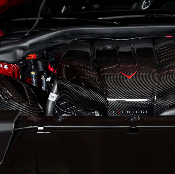 EVENTURI TOYOTA SUPRA B58 ENGINE COVER IN BLACK CARBON FIBRE (A90)