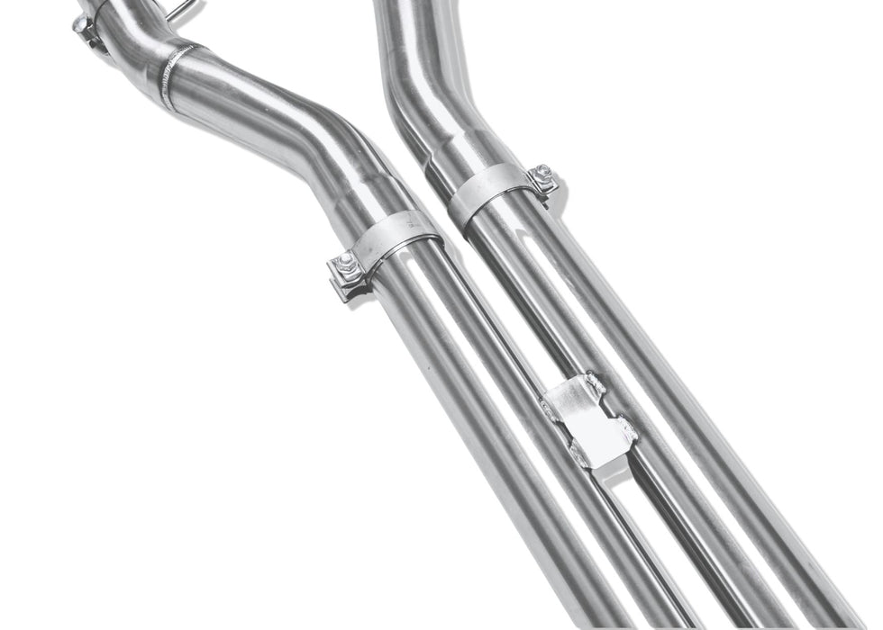 Yonristic BMW X5 M60i / X6 M60i exhaust - fitted underside view