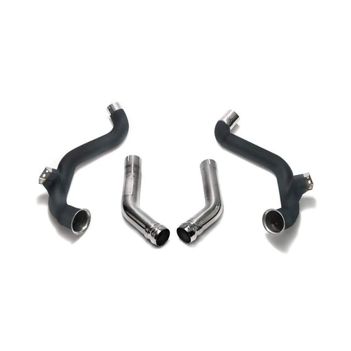 Armytrix Ceramic coated De-catted down pipe with cat simulator + Secondary down pipe for Mercedes-AMG W205 C63/C63S (2014-2022) - MB056-DDC 
