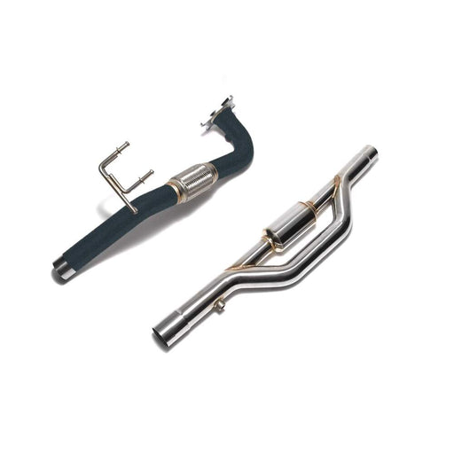 Armytrix Ceramic Coated High-flow performance de-catted down pipe +Secondary down pipe with cat simulator for Audi TT 8J MK2 2WD 1.8/2.0 TFSI Coupe (2006-2014) - AU8JT-DDC 