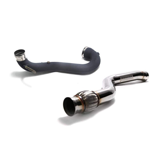 Armytrix Ceramic Coated High-flow Performance De-catted Down Pipe With Cat Simulator + Link Pipe for Mercedes-AMG W176 A45 (2013-2019) - MBA45-DDC 