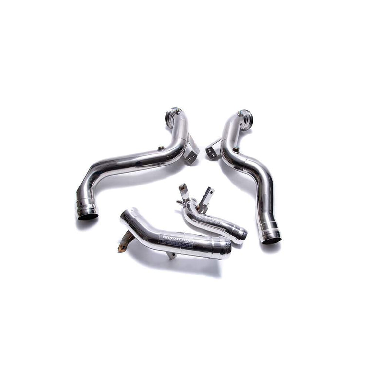Armytrix De-catted down pipe with cat simulator + Secondary down pipe for Mercedes-AMG GT 63 4 Door Coupe OPF/Non-OPF(2018-Present) - MB136-DD 
