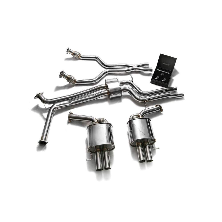 Armytrix Front Y Pipe + Link Pipe + Mid Pipe With Resonator + Valvetronic Mufflers + Wireless Remote Control Kits for Audi RS6 C7 (2013-2019) - AUC7R-C 