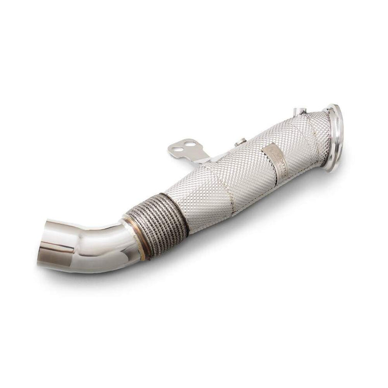 Armytrix *Heat Shielded* High-flow Performance De-catted Down-Pipes with Cat Simulator for Toyota GR Supra A90 A91 / OE Valve Control / Non-OPF (2019-Present) - TOSU3-DDS 