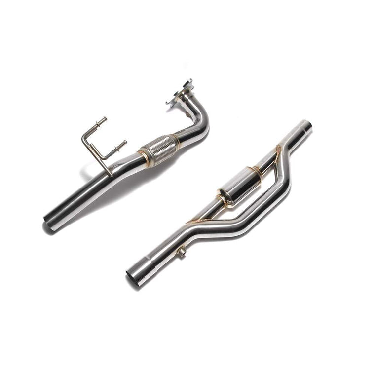 Armytrix High-flow Performance De-catted Down Pipe + Secondary Down Pipe With Cat Simulator for Audi TT 8J MK2 2WD 1.8/2.0 TFSI Coupe (2006-2014) - AU8JT-DD 