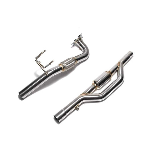 Armytrix High-flow Performance De-catted Down Pipe + Secondary Down Pipe With Cat Simulator for Audi TT 8J MK2 2WD 1.8/2.0 TFSI Coupe (2006-2014) - AU8JT-DD 
