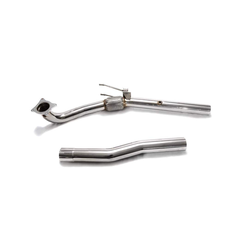 Armytrix High-flow Performance De-catted Down Pipe + Secondary Down Pipe With Cat Simulator for Volkswagen Golf 6 R20 (2008-2013) - VWG6R-DD 