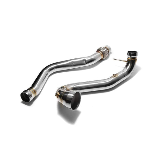 Armytrix High-flow Performance De-catted Down Pipe With Cat Simulator + Link Pipe for Mercedes-AMG W176 A45 (2013-2019) - MBA45-DD 