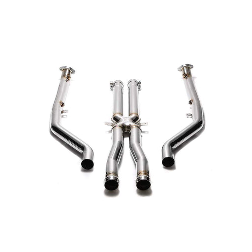 Armytrix High-flow Performance De-catted Front Pipe + X-pipe With 200 Cpsi Catalytic Converters for BMW E90/E92/E93 M3(2007-2013) - BME9M-CD 