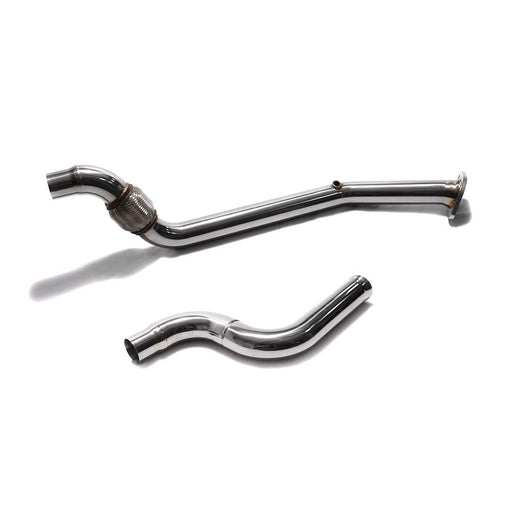 Armytrix High-flow Performance De-catted Pipe With Cat-simulator + Link Pipe (Replaces 1 side of catalytic converter) for Ford Mustang GT Coupe 5.0 V8 MK6 (2015-2017) - FDM65-DD 