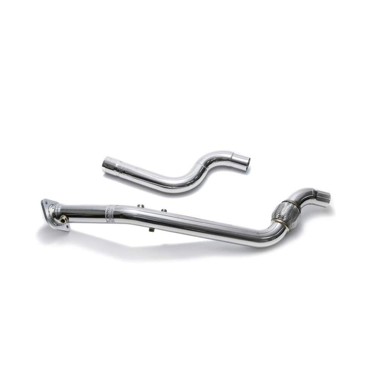 Armytrix High-Flow Performance De-catted Pipe with Cat-simulator + Link pipe (Replaces 1 side of catalytic converter) for Ford Mustang GT Coupe 5.0 V8 MK6 Facelift (2018-present) - FDM6Q-DD 