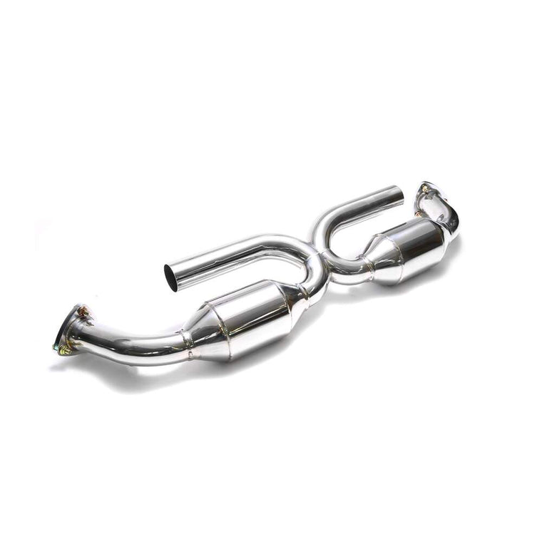 Armytrix High-flow Performance De-catted X Pipe With Cat-simulator for Porsche 911 Carrera 997.1 4/S/4S (2004-2008) - P97N1-XD 
