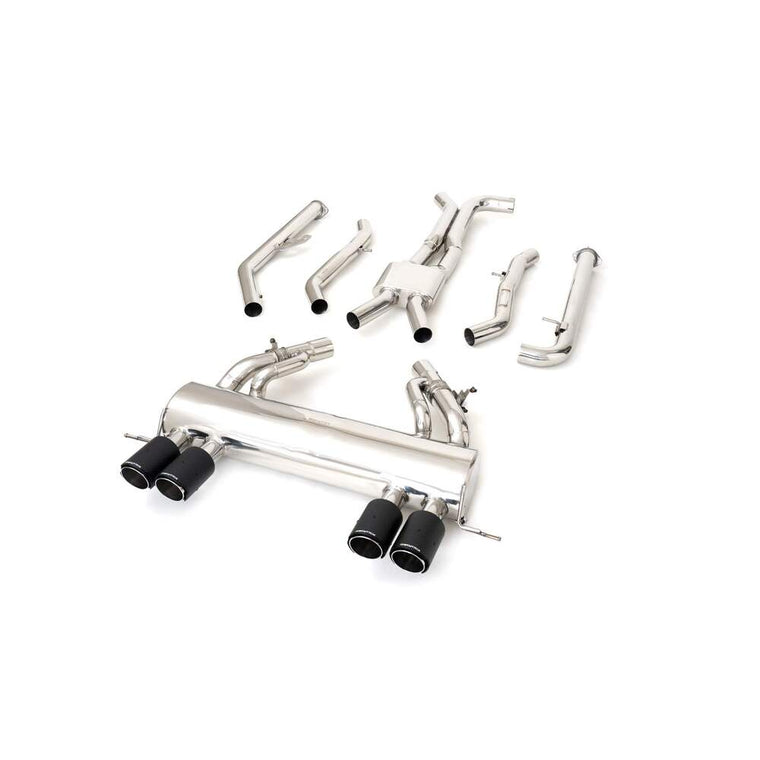 Armytrix OPF-Delete Front Pipes + Large-Bore Merged Mid Pipe + Mid Pipe 2 + Valvetronic Muffler + Quad Carbon Tips - BMG8M-QC38 