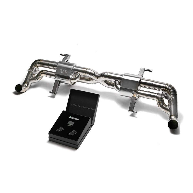 Armytrix X-pipe mufflers + Valvetronic tail pipe section +Wireless remote control kits for Audi R8 MKI Facelift V10 5.2 FSI Coupe/Spider (2013-2015) - AUR12-C 