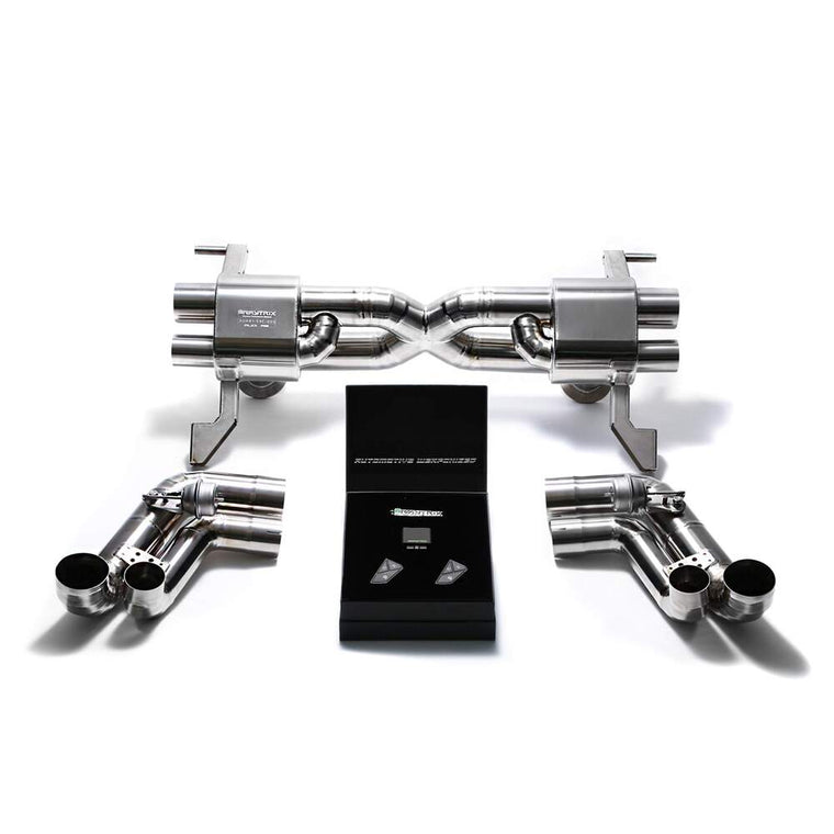 Armytrix X-pipe Mufflers + Valvetronic tail Pipe section + Wireless Remote Control Kits for Audi R8 MKI V10 5.2 FSI Coupe /Spider (2009-2012) - AUR11-C 