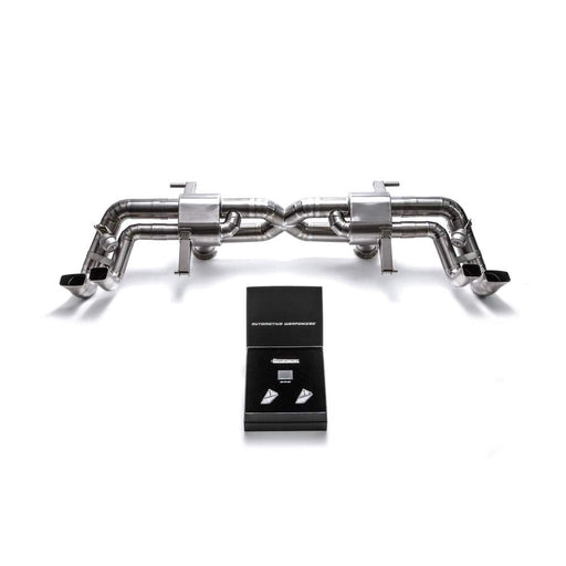 Armytrix X-pipe mufflers + Valvetronic tail pipe section + Wireless remotecontrol kits for Audi R8 MKII V10 Plus 5.2 FSI Coupe/Spyder (2016-2018) - AUR13-C 