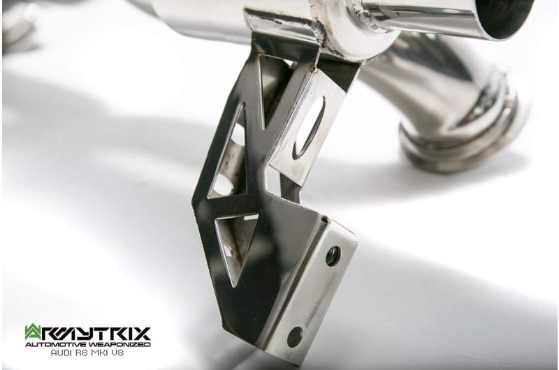 Silencieux Armytrix en acier inoxydable en forme de X + section de tuyau d'échappement Valvetronic + kits de télécommande sans fil pour Audi R8 MKI V8 4.2 FSI Coupé/Spider (2007-2012)
