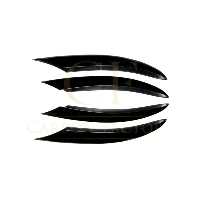 Gloss Black Front Side Grille Trims for Mercedes Benz W205 C Class 19-21