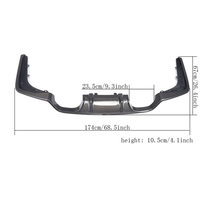 3D Style Carbon Fibre Rear Diffuser for BMW F80 M3 F82 F83 M4 14-20