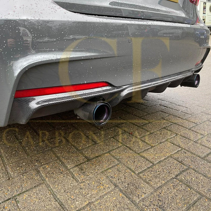 Carbon Fibre Rear Diffuser Dual Exhaust for BMW F30 F31 3 Series 12-19