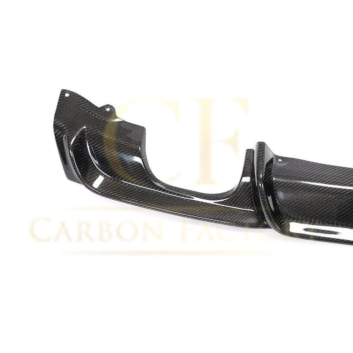 Carbon Fibre Rear Diffuser with LED Light Quad Exhaust for BMW F30 F31 3 Series 12-19