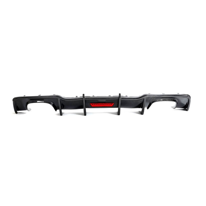 LED Carbon Fibre Rear Diffuser for Audi A3 S Line Hatchback S3 17-19