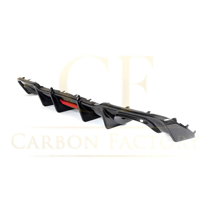 LED Carbon Fibre Rear Diffuser for Audi A3 S Line Hatchback S3 17-19