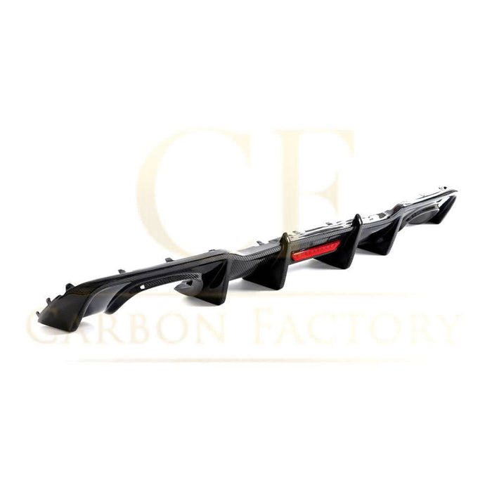 LED Carbon Fibre Rear Diffuser for Audi A3 S Line Hatchback S3 17-19