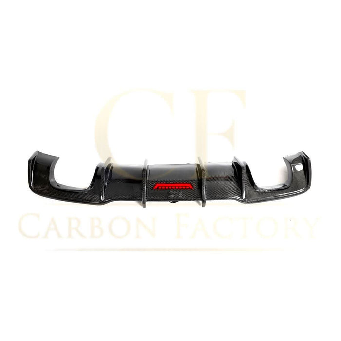 LED Carbon Fibre Rear Diffuser for Audi A3 S Line Hatchback S3 17-19