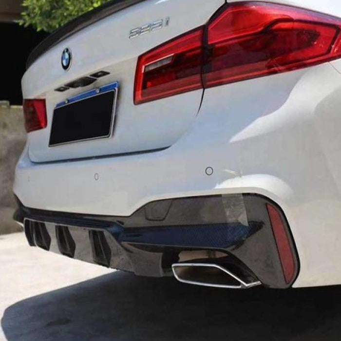 M5 Style Carbon Fibre Rear Diffuser for BMW G30 G31 5 Series M Sport 17-23