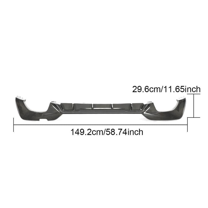 MP Style Carbon Fibre Rear Diffuser for BMW 3 Series G20 G21 Pre-LCI M Sport 19-22