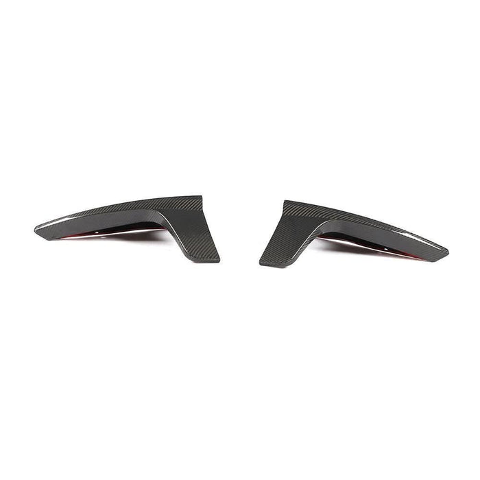 V Style Carbon Fibre 3 Pieces Rear Diffuser for Tesla Model 3 16-23