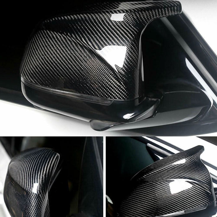 MP Style Carbon Fibre Replacement Mirror Covers for BMW F10 5 Series Pre-LCI